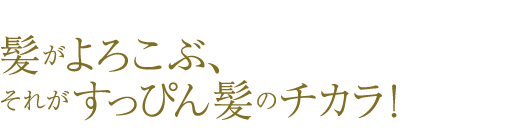 髪がよろこぶ、それがすっぴん髪のチカラ！