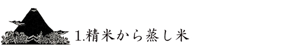 １.精米から蒸し米