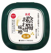 陰陽ライフ  陰陽あわせ味噌（豆+麦）  400g
