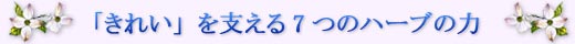 「きれい」を支える7つのハーブの力