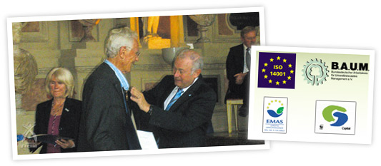 さらに2008年7月、現社長グレイザー氏は、ドイツ・バイエルン州より功労勲章を授与されました