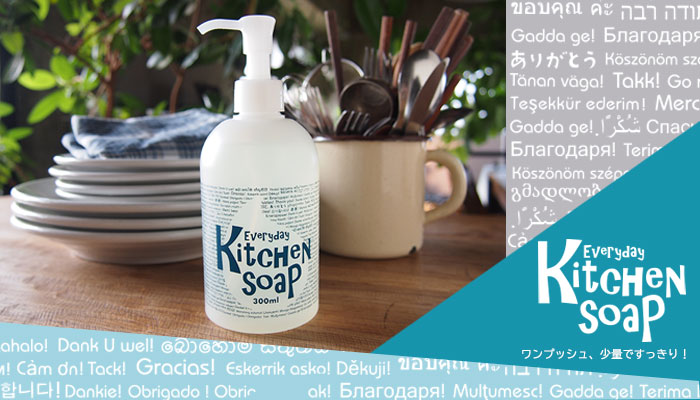 ワンプッシュ、少量ですっきり！Everyday Kitchen Soap