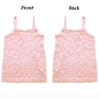 Livra Pop print camisole kids （ヒョウ/ベビーピンク 80）