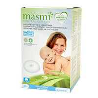 Masmi オーガニックコットン 母乳パッド 30枚（直径10cm）