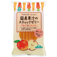 サンコー 国産果汁のスティックゼリー りんご＆にんじん 16g×12本