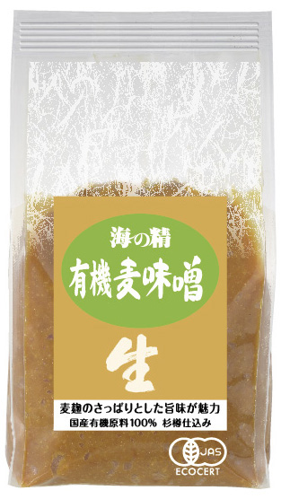 海の精 国産 有機麦味噌 1kg