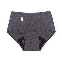 ナチュラムーン（NaturaMoon） オーガニックコットン吸水ショーツ チャコールグレー/L-LL
