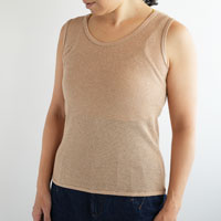 ナチュラルスタイル オーガニックコットン100％ 茶綿メッシュタンクトップ ブラウン（茶綿）／フリー（ユニセックス）