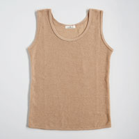 ナチュラルスタイル オーガニックコットン100％ 茶綿メッシュタンクトップ ブラウン（茶綿）／フリー（ユニセックス）