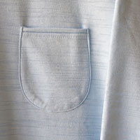 ナチュラルスタイル 葛衣（くずごろも） 葛和紙スラブ天竺長袖Tシャツ 露草（サックス）／F