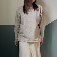 ナチュラルスタイル ヤク裏毛 プルオーバー ヤクグレー／M-L