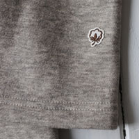 ナチュラルスタイル ヤク裏毛 カーディガン ヤクグレー／M-L
