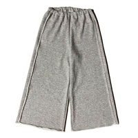 ナチュラルスタイル ヤク裏毛 ロングワイドパンツ ヤクグレー／M-L