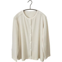 ナチュラルスタイル 葛衣（くずごろも） 葛和紙フライスカーディガン 生成／M-L