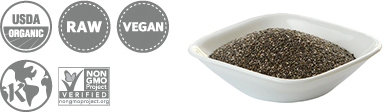 ローチアシード:USDA認定品、RAW認定品、VEGAN、Kosher、Non GMO Project Verified