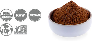 ローカムパウダー:USDA認定品、RAW認定品、VEGAN、Kosher、Non GMO Project Verified