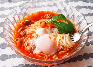 ごろごろ野菜のミネストローネ風そうめん