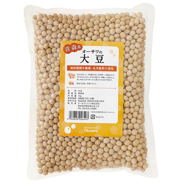 オーサワジャパン 国内産 大豆 1kg