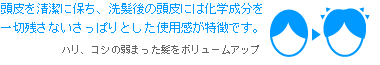 ハリ、コシの弱まった髪をボリュームアップ