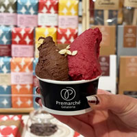 Premarche Gelateria×Premarche Cacaolate Lab カカオレート博覧会セットA カカオの4産地食べ比べ ミルクベースチョコレート＆ソルベ 90ccカップ×6個入り