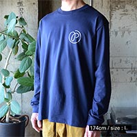 プレマルシェ・ボディバランス・オーガニックコットン・ロングスリーブTシャツ ネイビー／Ｌサイズ