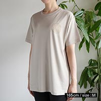 プレマルシェ・ボディバランス・オーガニックコットン・復活Tシャツ ベージュ／Ｓサイズ