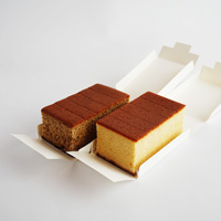 コメコノカステラ 満足セット プレーン、紅茶 各1個