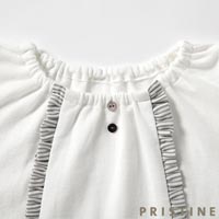 プリスティン ベビー ストライプフリルTシャツ 80-90cm