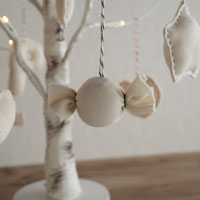 プレマ×プリスティンコラボ パジャマの残布でつくるオーガニックコットンのオーナメント キャンディ