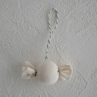 プレマ×プリスティンコラボ パジャマの残布でつくるオーガニックコットンのオーナメント キャンディ