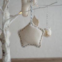プレマ×プリスティンコラボ パジャマの残布でつくるオーガニックコットンのオーナメント 星