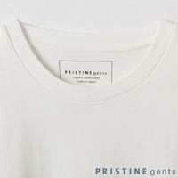 プリスティン ジェンツ スーピマ吊天竺クルーネック半袖Tシャツ ホワイト/Ｍサイズ