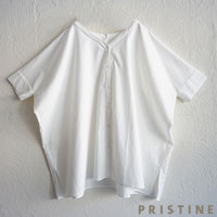 プリスティン オックスチュニックシャツ ホワイト/Mサイズ