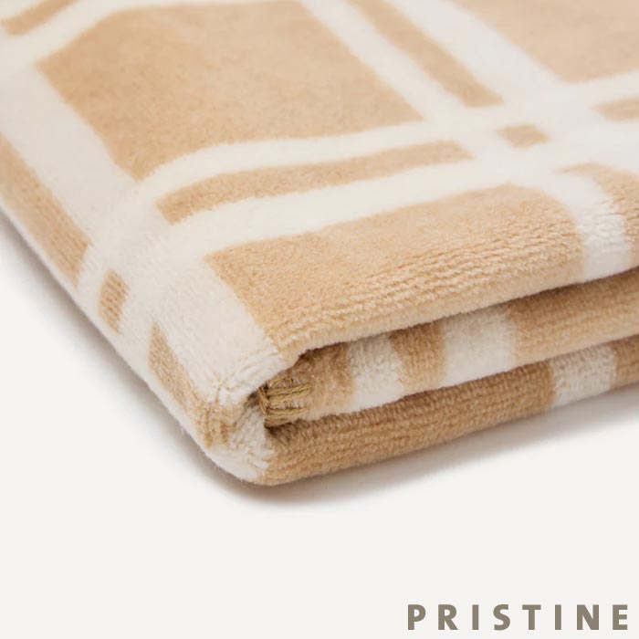 プリスティン ブラウンチェックプチケット 70×100cm