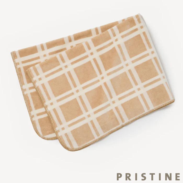 プリスティン ブラウンチェックプチケット 70×100cm