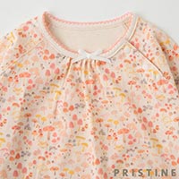 プリスティン ベビー きのこプリントセット ピンク／80-90cm