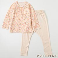 プリスティン ベビー きのこプリントセット ピンク／80-90cm