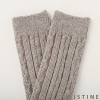 プリスティン ヤクケーブルソックス グレー／22-24cm