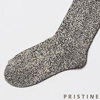 プリスティン アルパカ裏パイルソックス ダークブラウン／22-24cm