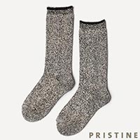 プリスティン アルパカ裏パイルソックス ダークブラウン／22-24cm