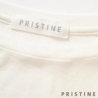 プリスティン 追撚フライスフレアTシャツ ホワイト／Mサイズ