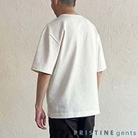 プリスティン ジェンツ リコットン天竺Tシャツ ホワイト／M-Lサイズ