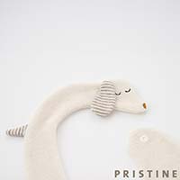 PRISTINE（プリスティン） ベビー パイルダックス２WAYドレス・ガラガラ・スタイセット ナチュラル／50-70cm
