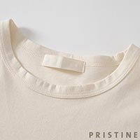 プリスティン ペーパーコットン天竺Tシャツ ナチュラル／Mサイズ