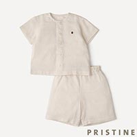 PRISTINE（プリスティン） ベビー 変わりガーゼパジャマ ナチュラル/80-100cm
