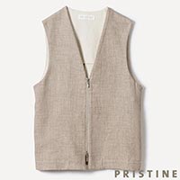 PRISTINE（プリスティン） 刺子 ステッチベスト グレー/Mサイズ