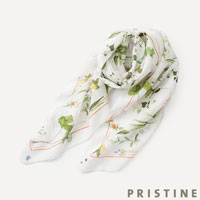 PRISTINE（プリスティン） ROOTSプリントスカーフ ホワイト