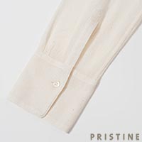 PRISTINE（プリスティン） カラミ刺繍シャツ ナチュラル/Mサイズ