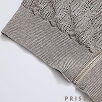 PRISTINE（プリスティン） 爽ヤクレーシーニットブルゾン グレー/Mサイズ