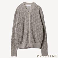 PRISTINE（プリスティン） 爽ヤクレーシーニットブルゾン グレー/Mサイズ
